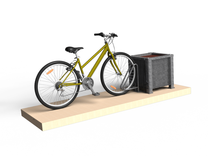 Le ratelier vélo Stonefence avec bac à fleurs