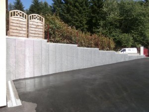 Parement mur exterieur en limite de propriété