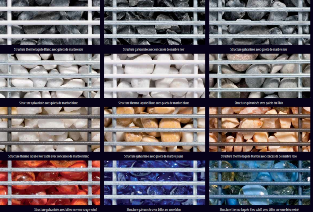 couleurs des cailloux gabion Cailloux et pierres Stonefence pour Gabion